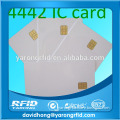 iso 7816 cr80 pvc blank white sle4442 contact smart card